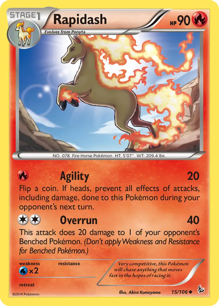 Rapidash (15/106) [XY: Flashfire] - Pokemon Single