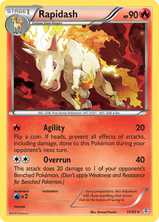 Rapidash (15/83) [XY: Generations] - Pokemon Single