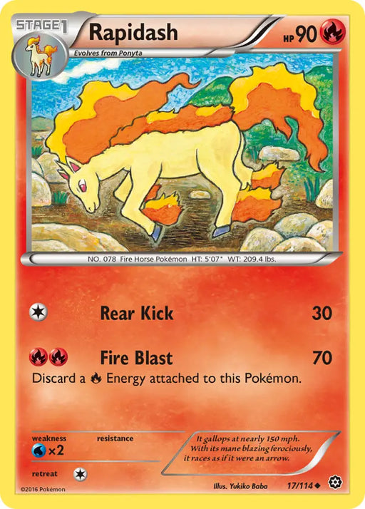 Rapidash (17/114) [XY: Steam Siege] - Pokemon Single