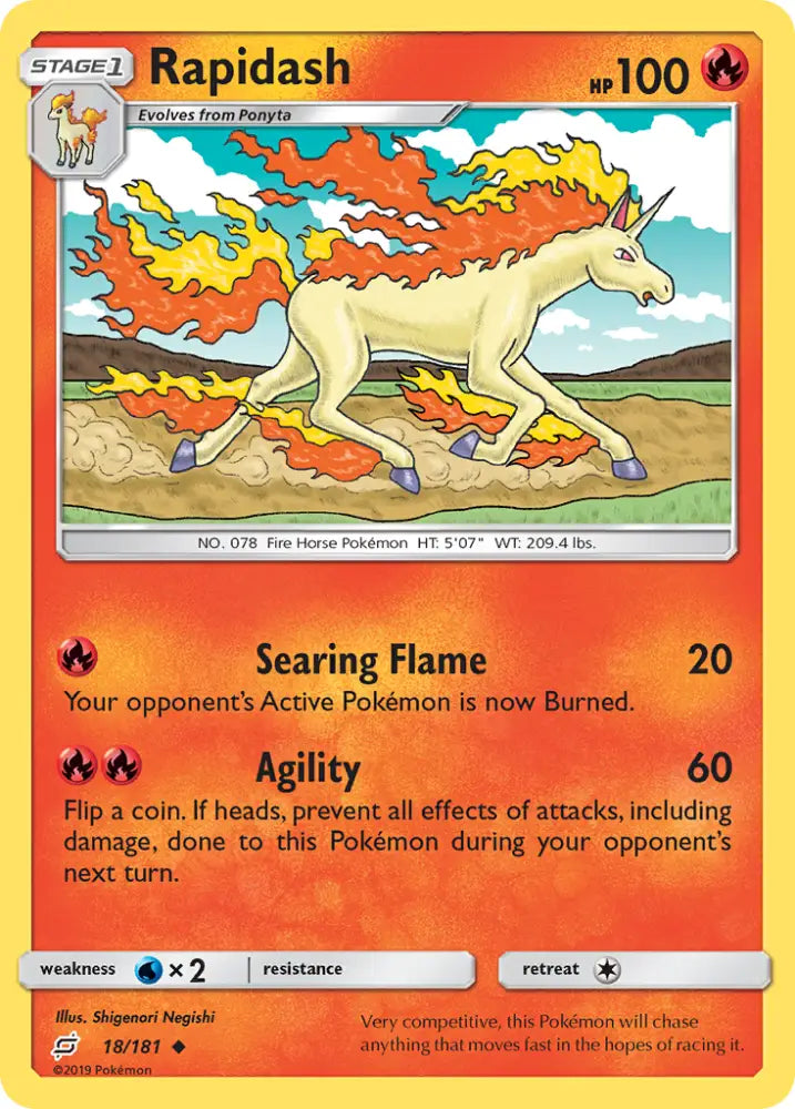 Rapidash (18/181) [Sun & Moon: Team Up] - Pokemon Single