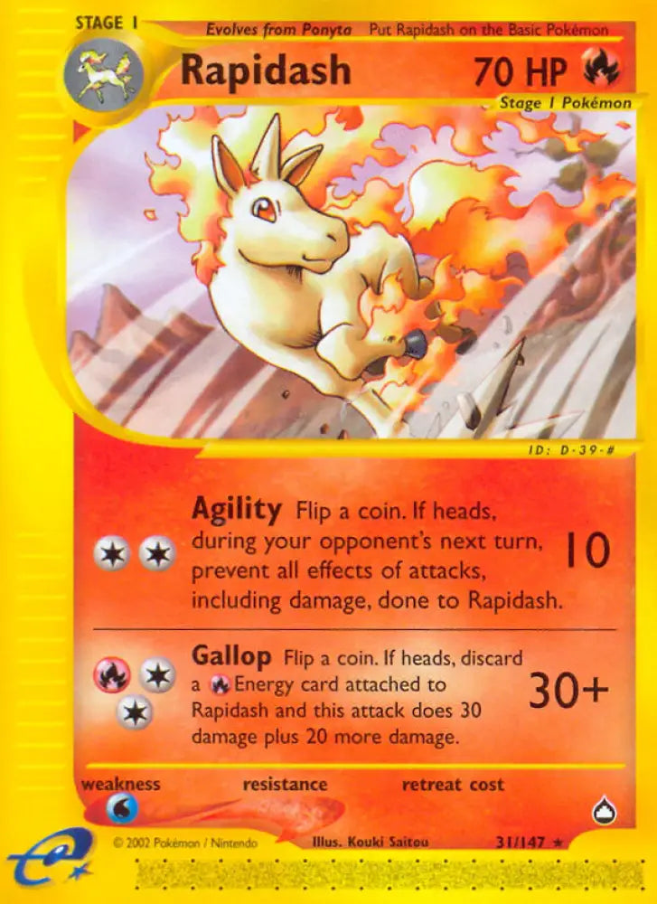 Rapidash (31/147) [Aquapolis] - Pokemon Single