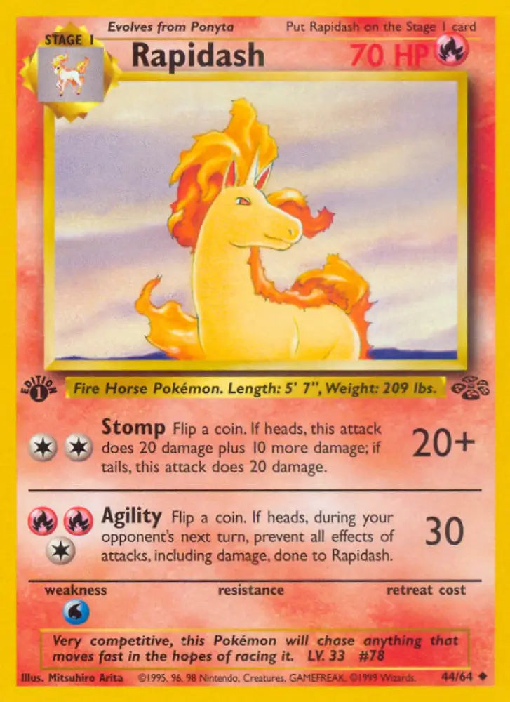 Rapidash (44/64) [Jungle 1st Edition] - Pokemon Single