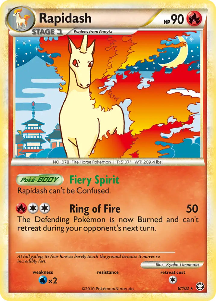 Rapidash (8/102) [HeartGold & SoulSilver: Triumphant] - Pokemon Single
