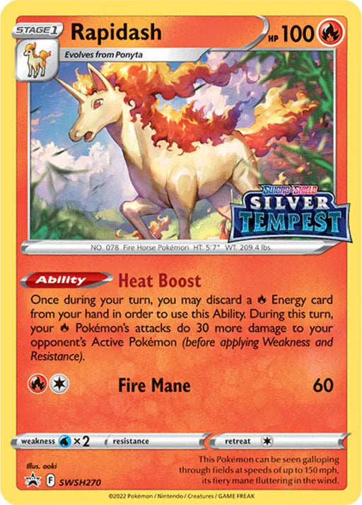 Rapidash (SWSH270) (Prerelease) [Sword & Shield: Black Star Promos] - Pokemon Single