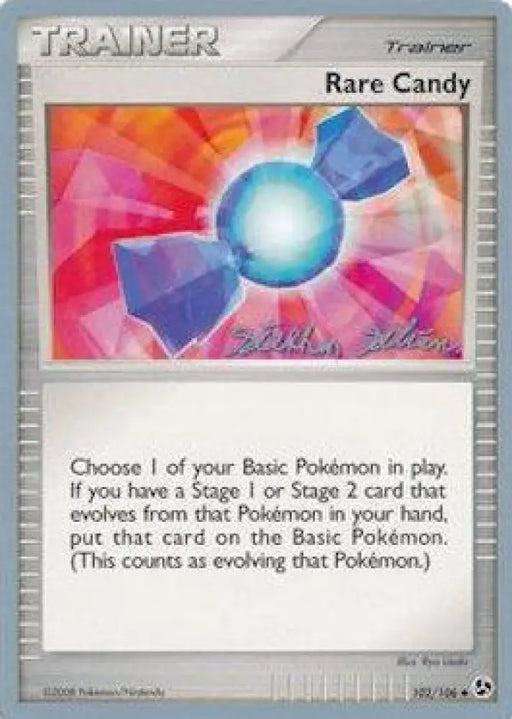 Rare Candy (102/106) (Luxdrill - Stephen Silvestro) [World Championships 2009] - Pokemon Single