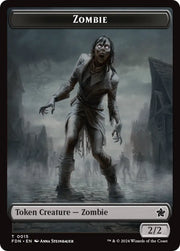 Rat (0014) // Zombie Double-Sided Token [Foundations Tokens] - MTG Single