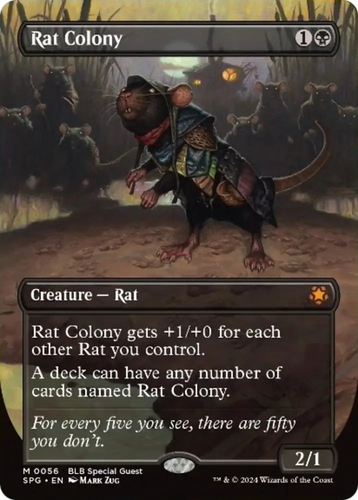 Rat Colony (Borderless) [Bloomburrow Special Guests] - MTG Single