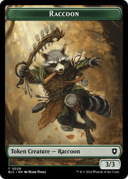 Rat // Raccoon Double-Sided Token [Bloomburrow Commander Tokens] - MTG Single
