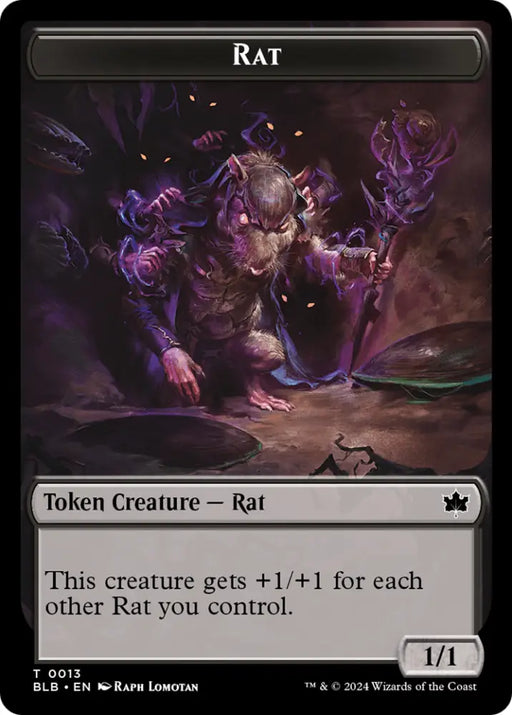 Rat // Splash Lasher Double-Sided Token [Bloomburrow Tokens] - MTG Single