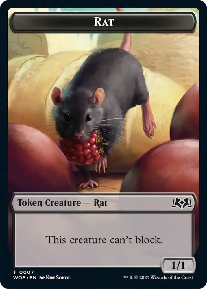 Rat Token [Wilds of Eldraine Tokens] - MTG Single