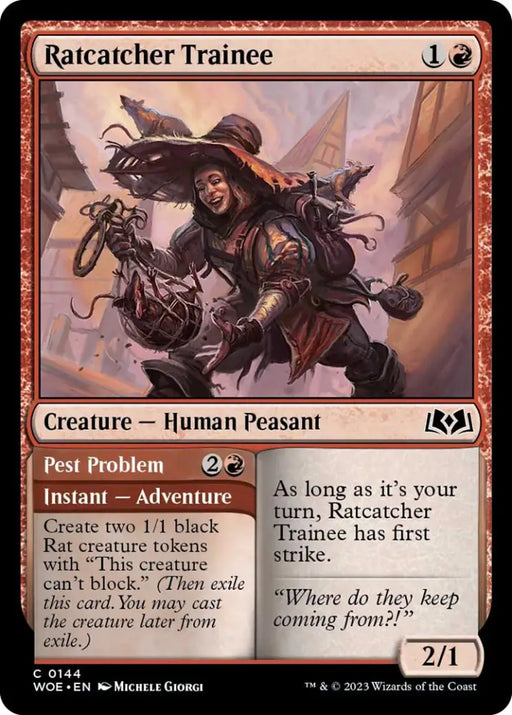 Ratcatcher Trainee // Pest Problem [Wilds of Eldraine] - MTG Single