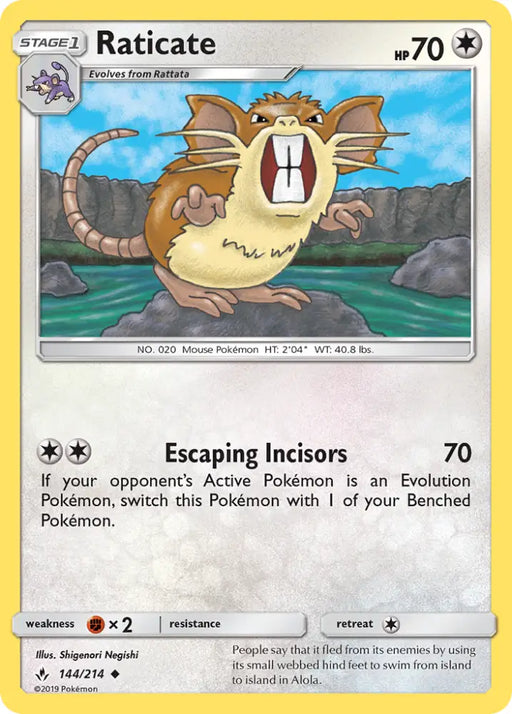 Raticate (144/214) [Sun & Moon: Unbroken Bonds] - Pokemon Single