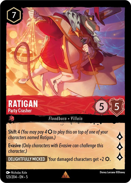 Ratigan - Party Crasher (123/204) [Shimmering Skies] - Lorcana Single