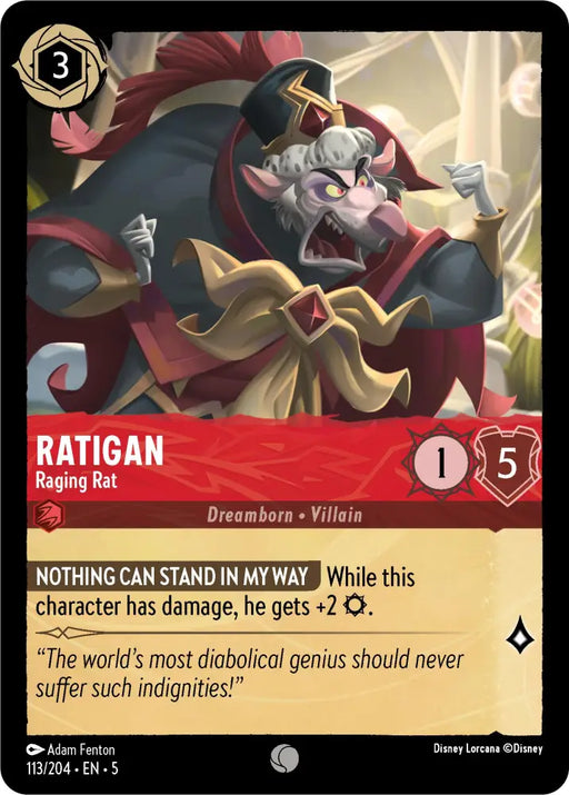 Ratigan - Raging Rat (113/204) [Shimmering Skies] - Lorcana Single