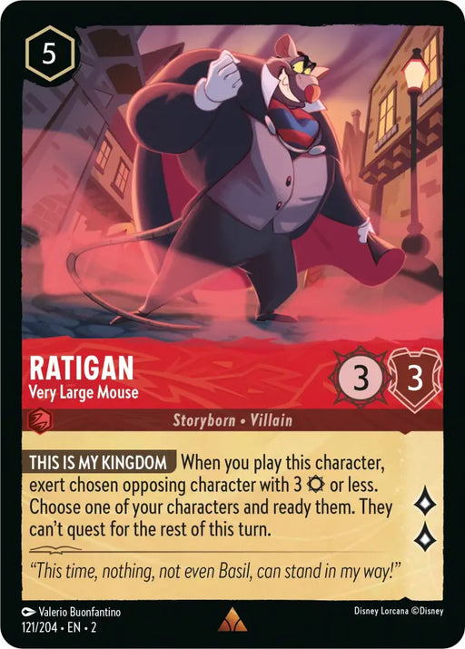 Ratigan - Very Large Mouse (121/204) [Rise of the Floodborn] - Lorcana Single