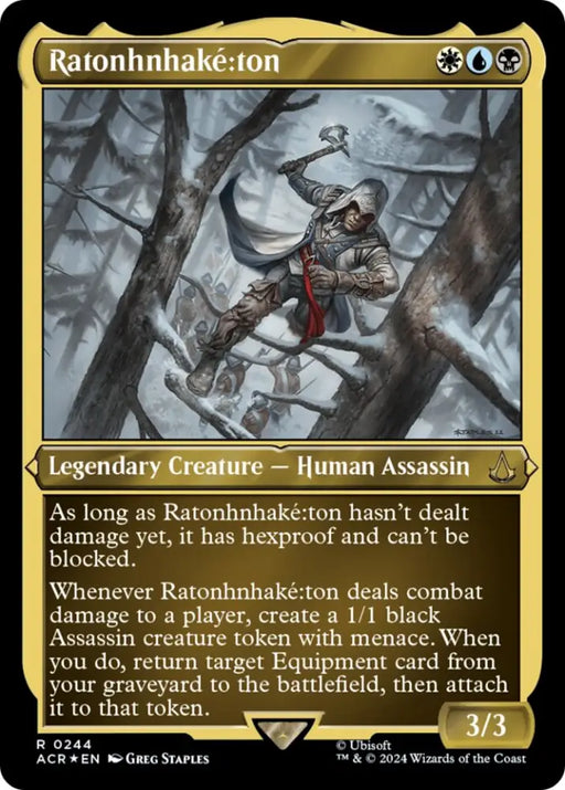 Ratonhnhake:ton (Foil Etched) [Assassin’s Creed] - MTG Single