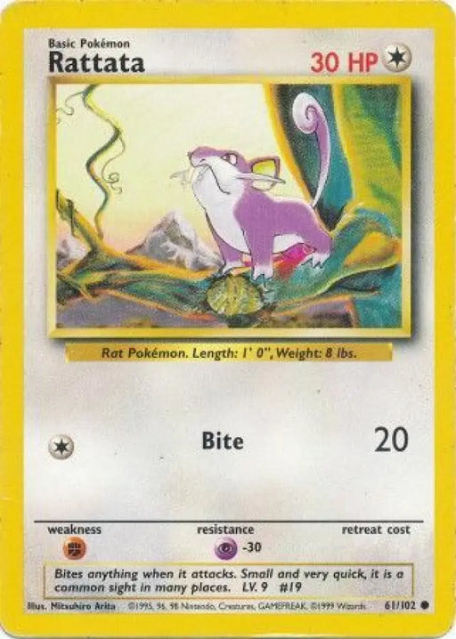 Rattata (61/102) [Base Set Unlimited] - Pokemon Single