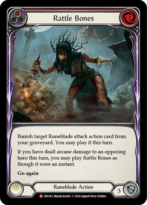 Rattle Bones [Crucible of War 1st Edition] 1st Edition Rainbow Foil - Flesh And Blood Single