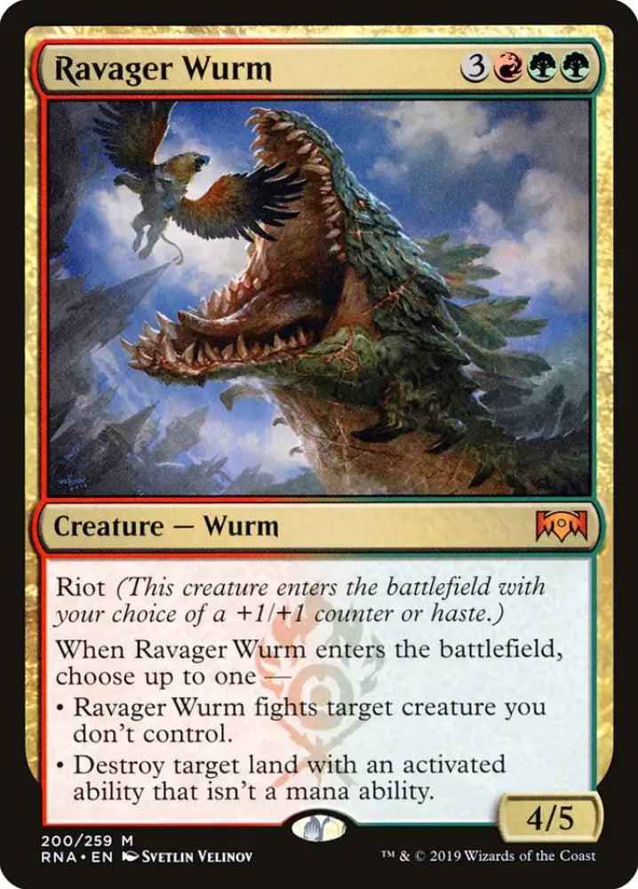 Ravager Wurm [Ravnica Allegiance] - MTG Single
