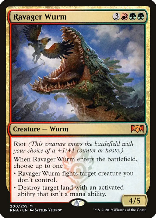 Ravager Wurm [Ravnica Allegiance] - MTG Single