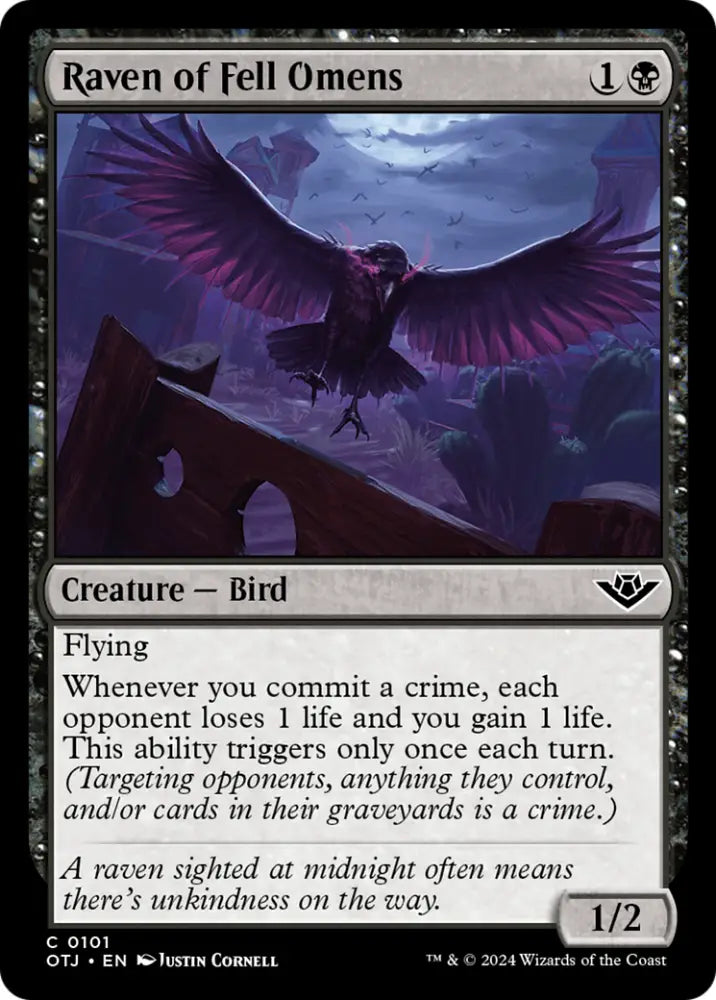 Raven of Fell Omens [Outlaws of Thunder Junction] - MTG Single