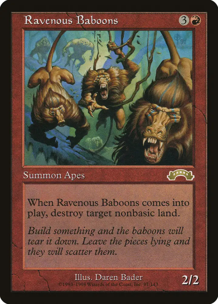 Ravenous Baboons [Exodus] - MTG Single
