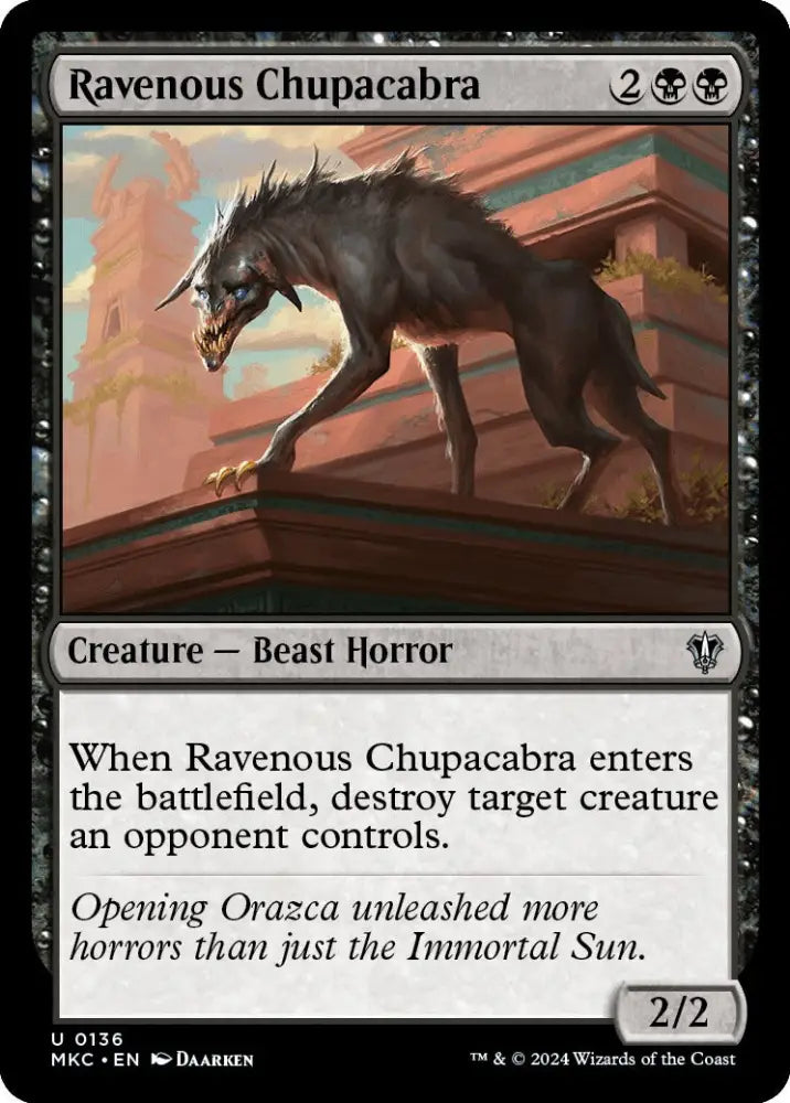 Ravenous Chupacabra [Murders at Karlov Manor Commander] - MTG Single