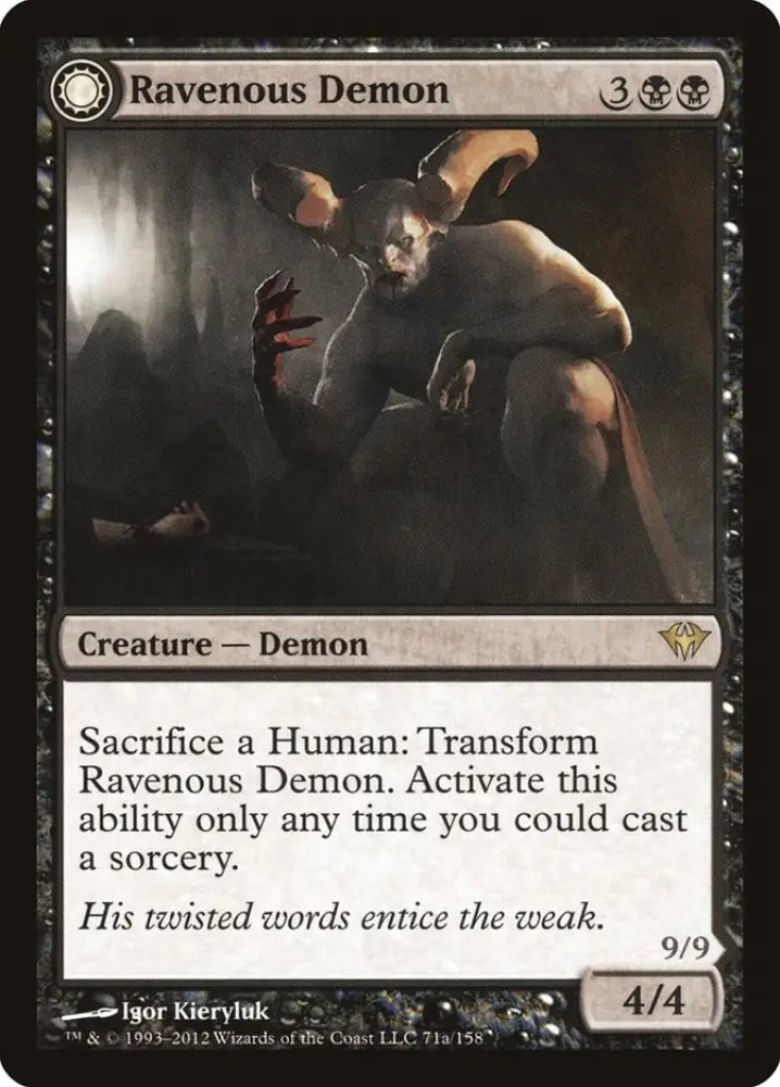 Ravenous Demon // Archdemon of Greed [Dark Ascension] - MTG Single
