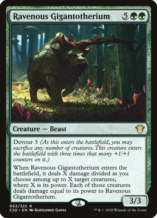 Ravenous Gigantotherium [Commander 2020] - MTG Single