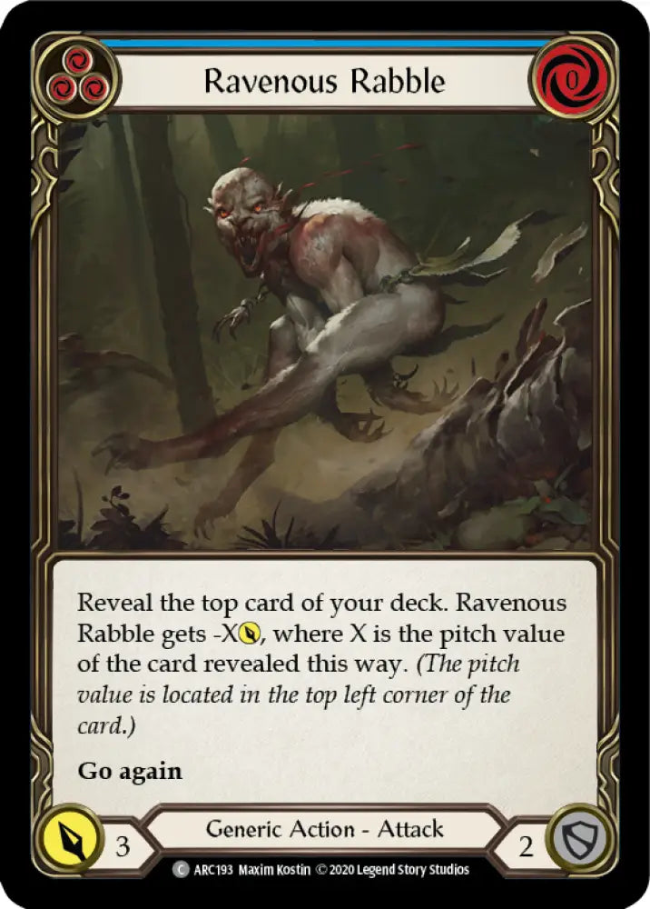 Ravenous Rabble (Blue) [Arcane Rising Unlimited] Unlimited Normal - Flesh And Blood Single