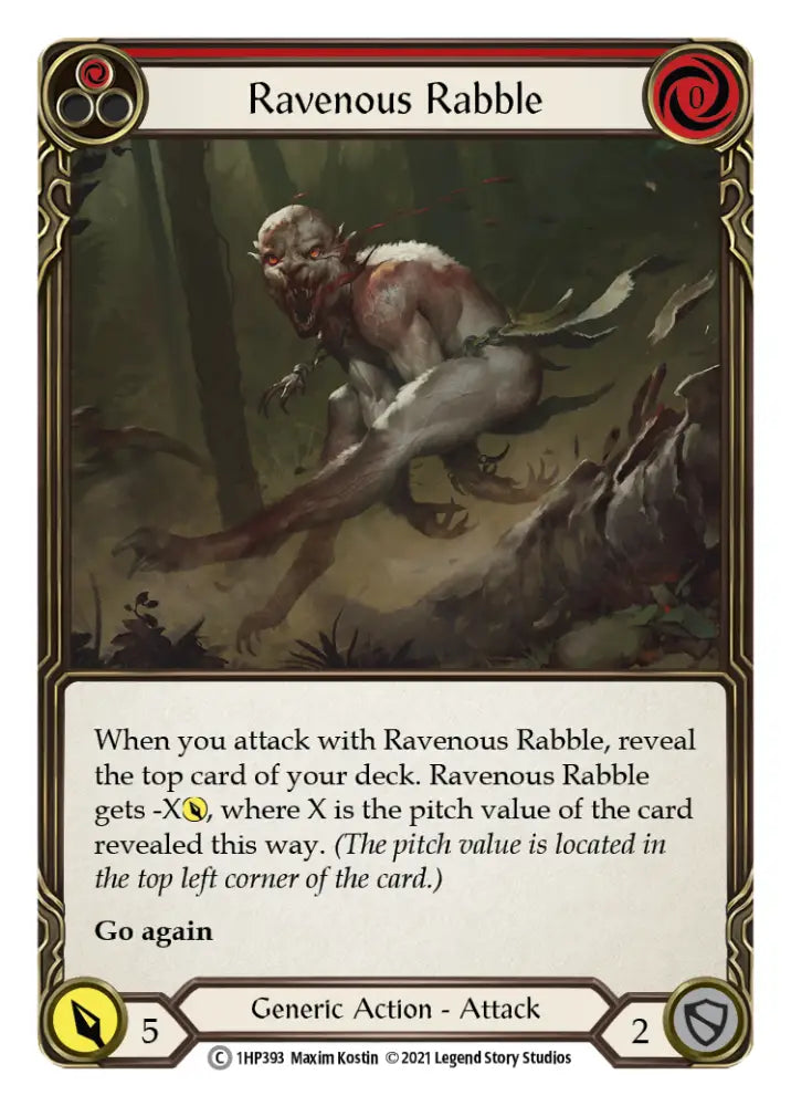 Ravenous Rabble (Red) [1HP393] (History Pack 1) - Flesh And Blood Single