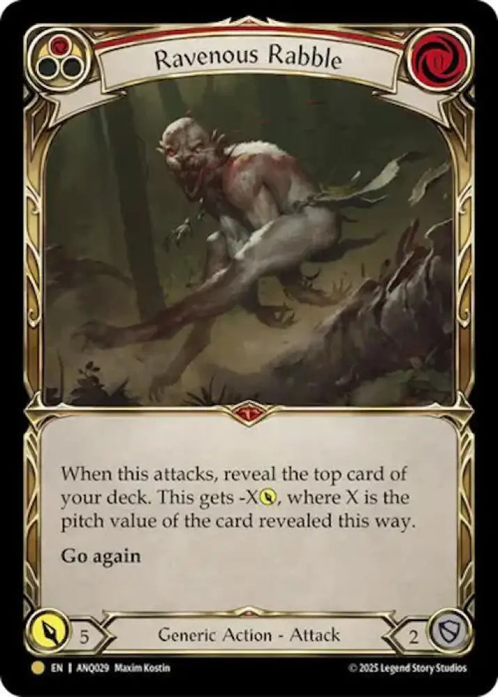 Ravenous Rabble (Red) (ANQ029) [Compendium of Rathe - Antiquity Pack]