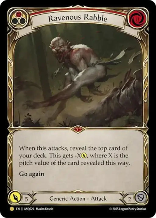 Ravenous Rabble (Red) (ANQ029) [Compendium of Rathe - Antiquity Pack]