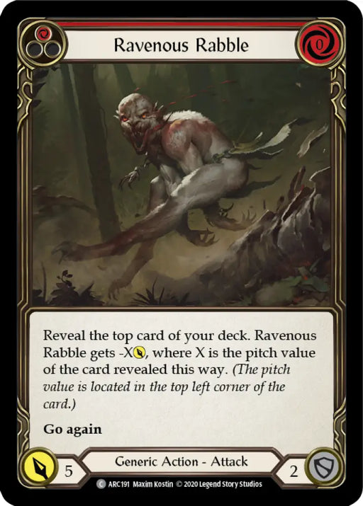 Ravenous Rabble (Red) [Arcane Rising Unlimited] Unlimited Normal - Flesh And Blood Single
