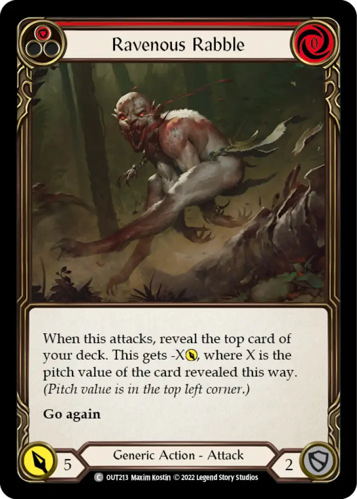 Ravenous Rabble (Red) [Outsiders] - Flesh And Blood Single