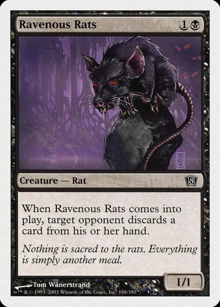 Ravenous Rats (158) [Eighth Edition] - MTG Single