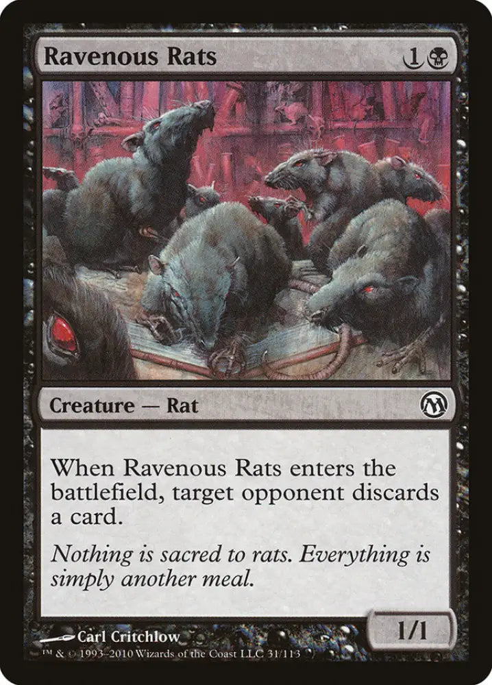 Ravenous Rats [Duels of the Planeswalkers] - MTG Single