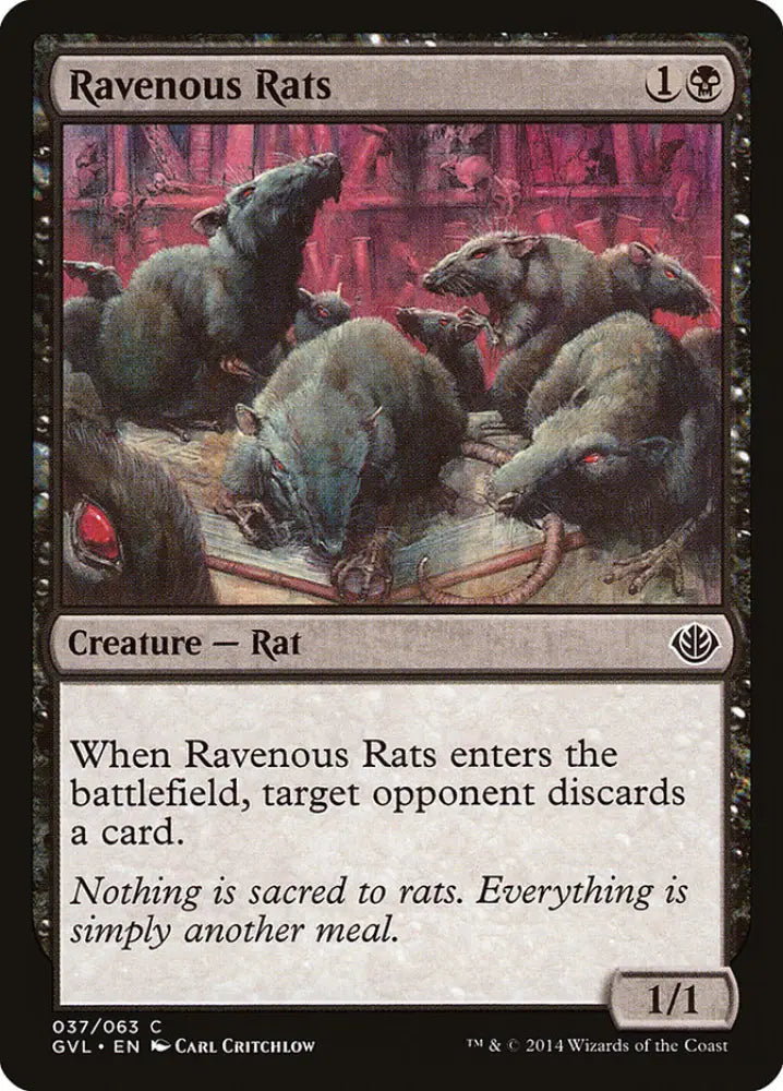 Ravenous Rats (Garruk vs. Liliana) [Duel Decks Anthology] - MTG Single
