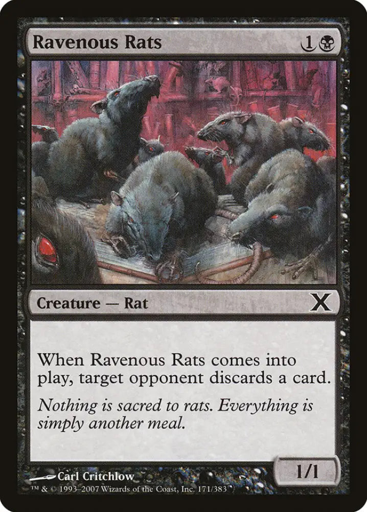 Ravenous Rats [Tenth Edition] - MTG Single