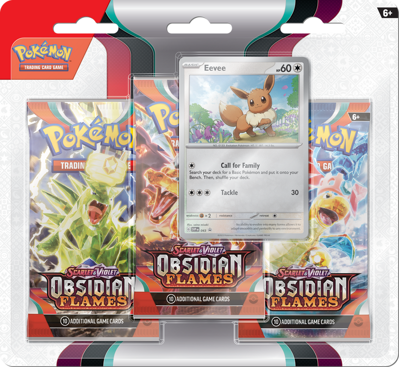 Pokemon SV3 Obsidian Flames 3PK Blister Eevee