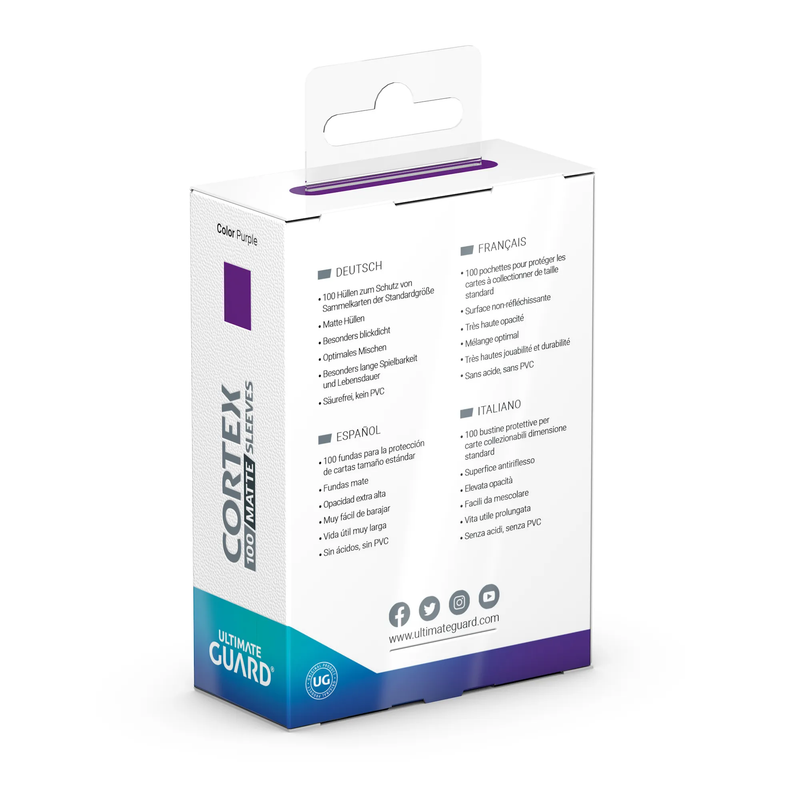 MANCHONS UG CORTEX STD MAUVE MAT 100CT