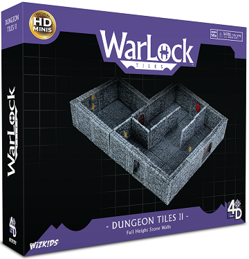 TUILES DU DONJON DU WARLOCK II : MURS DE PIERRE SUR TOUTE LA HAUTEUR