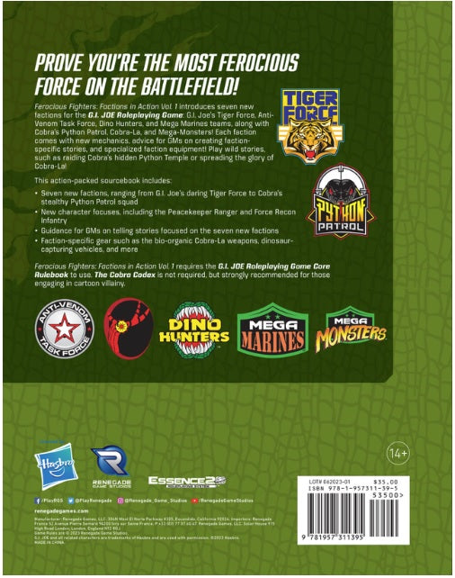 G.I. Joe RPG Factions in Action Sourcebook V1