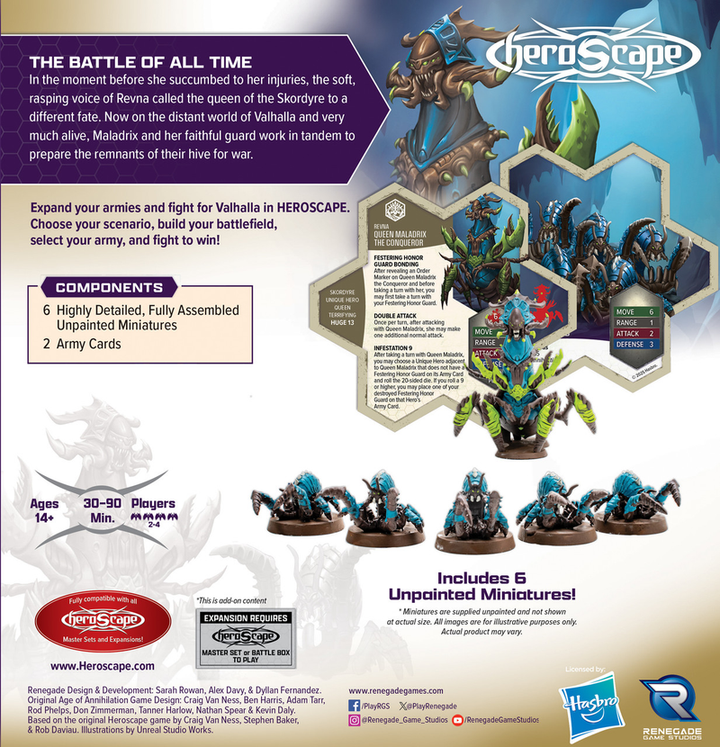 Heroscape -  Rising Tide: Queen Maladrix and Festering Honor Guard