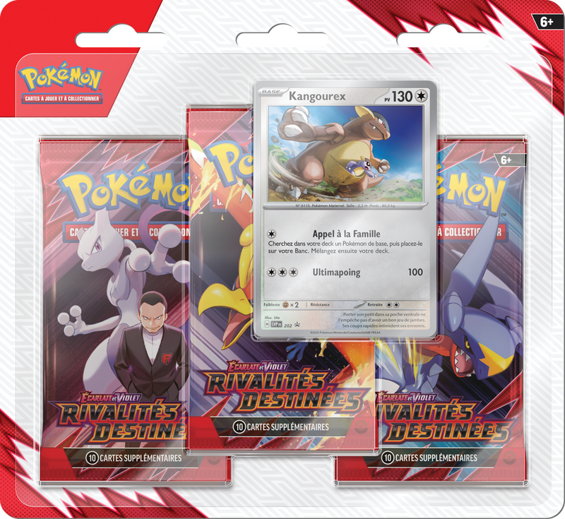 Pokemon SV10 Rivalités Destinées 3PK Blister Kangourex (FRENCH)