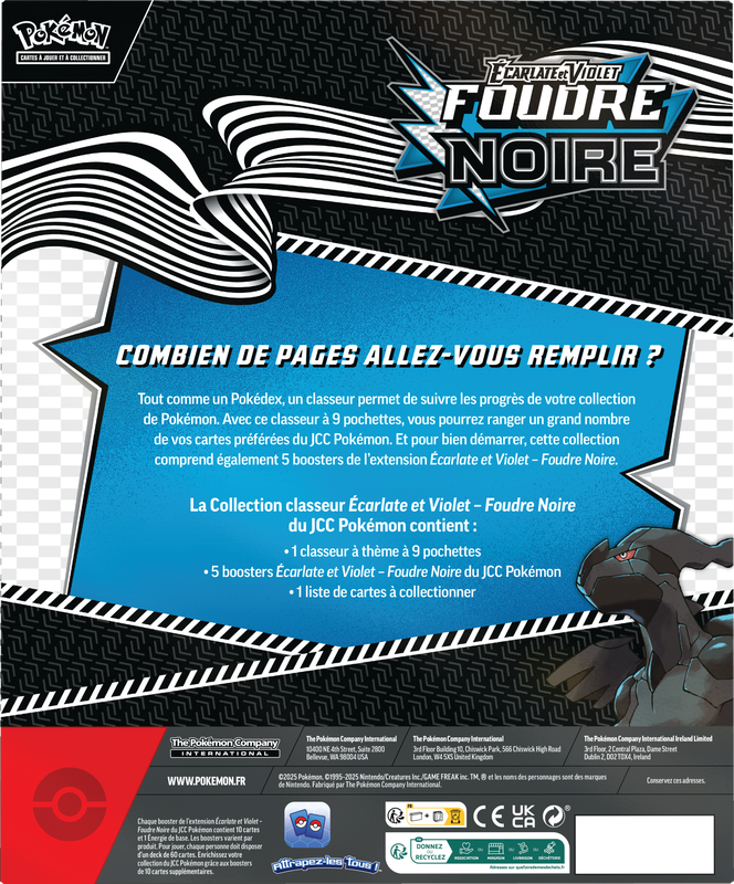 Pokemon SV10.5 Collection Classeur Foudre Noire (FR) (2025-08-01)
