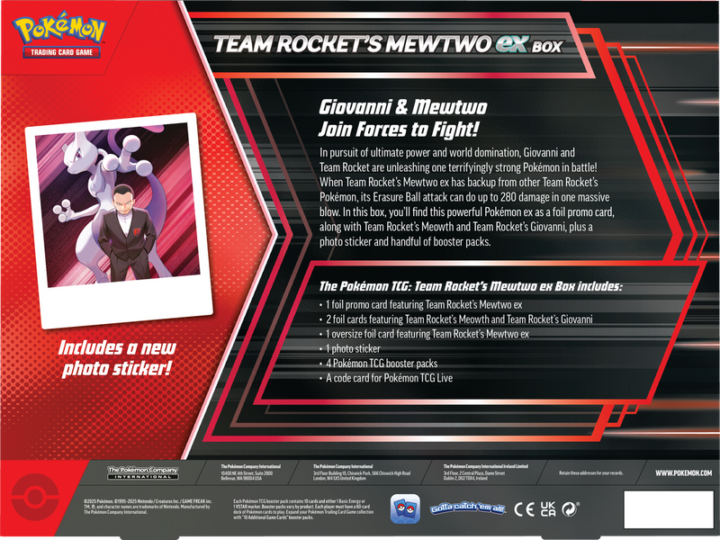 Pokemon Team Rocket'S Mewtwo EX Box