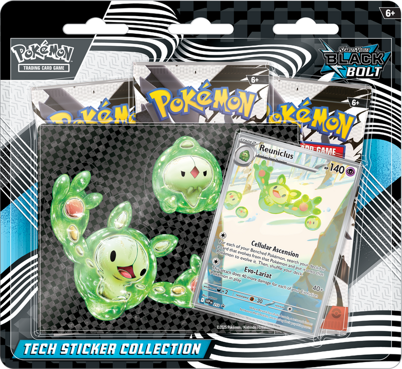 Pokemon SV10.5 Black Bolt Tech Sticker Collection