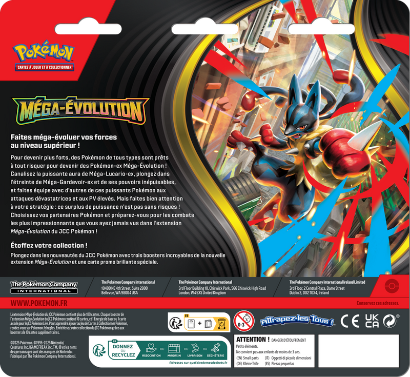 Pokemon ME01 Mega Evolution 3PK Blister Akwakwak (FR)