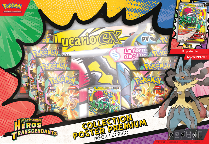 Pokemon ME2.5 Héros Transcendants Collection Poster Premium Méga-Lucario ex (FR) (2026-03-20)